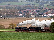Foto SP_2017_10842: DR 52 8079-7 + DR 52 1360-8 / Oberrohn / 28.10.2017