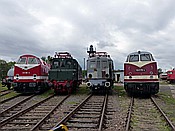 Foto SP_2018_08388: 229 188-8 + 204 011-1 + E 18 24 + 118 578-4 / Weimar / 05.08.2018