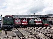 Foto SP_2018_08396: 144 507-1 + 243 117-9 + 242 151-9 + 211 049-2 + 118 788-9 + 254 106-8 / Weimar / 05.08.2018